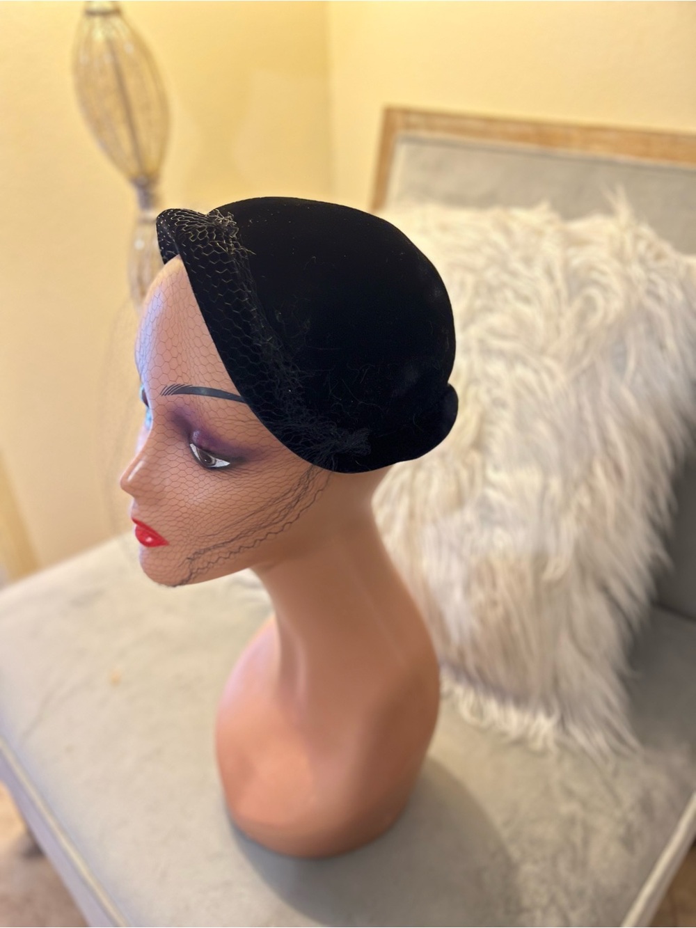 Vintage 40s Black Hat with Veil